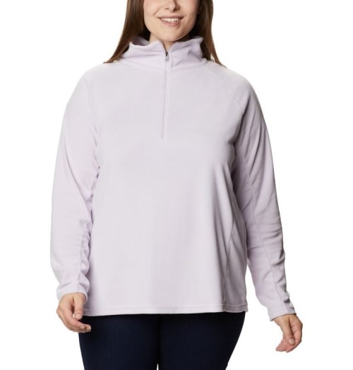 Women's Columbia Glacial IV 1/2 Zip Sweatshirts Lavender | Plus Size CA-A105A